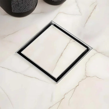 Tile-Insert Shower Drain Channel (4 x 4 Inches)