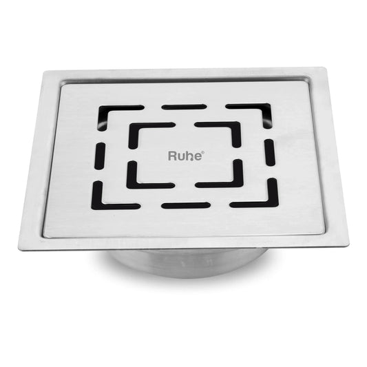 Sapphire Floor Drain Square Flat Cut (5 x 5 Inches) with Cockroach Trap (304 Grade)