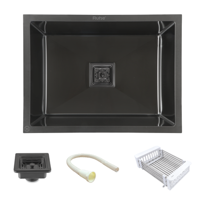 Handmade Single Bowl Kitchen Sink Black (24 x 18 x 10 Inches)