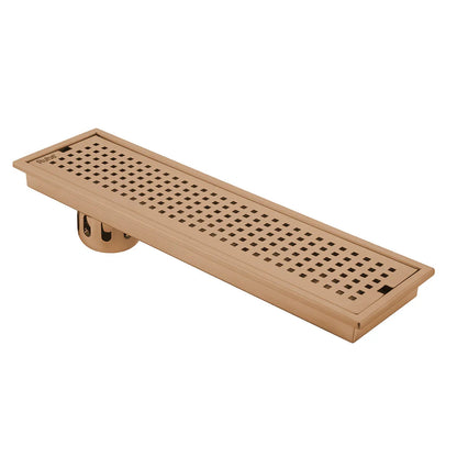 Palo Shower Drain Channel (36 x 4 Inches) Antique Copper PVD Coated - by Ruhe