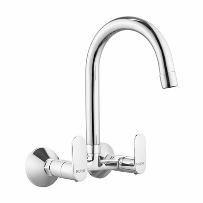 Demure Sink Mixer Brass Faucet with Medium (15 inches) Round Swivel Spout - by Ruhe
