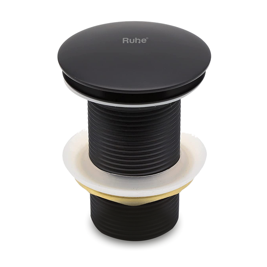Pop-up Waste Coupling in Matte Black PVD Coating (5 Inches)