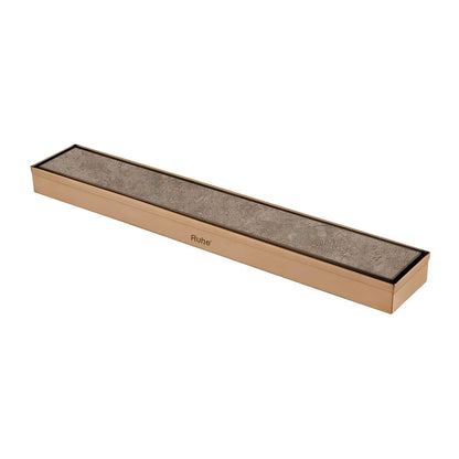 Marble-Insert Shower Drain Channel (2 Inches)