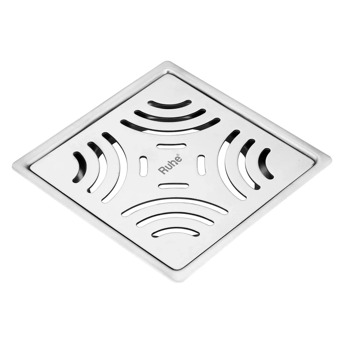 Emerald Square Flat Cut 304-Grade Floor Drain (6 x 6 Inches)