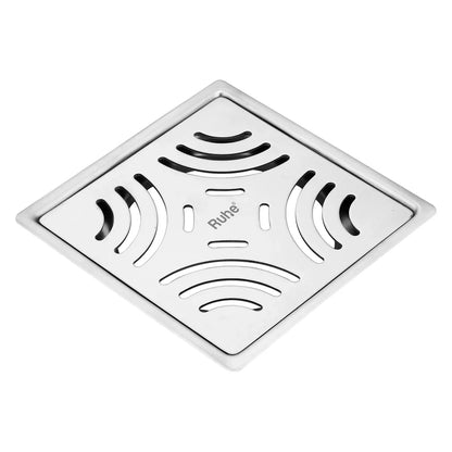 Emerald Square Flat Cut 304-Grade Floor Drain (6 x 6 Inches)