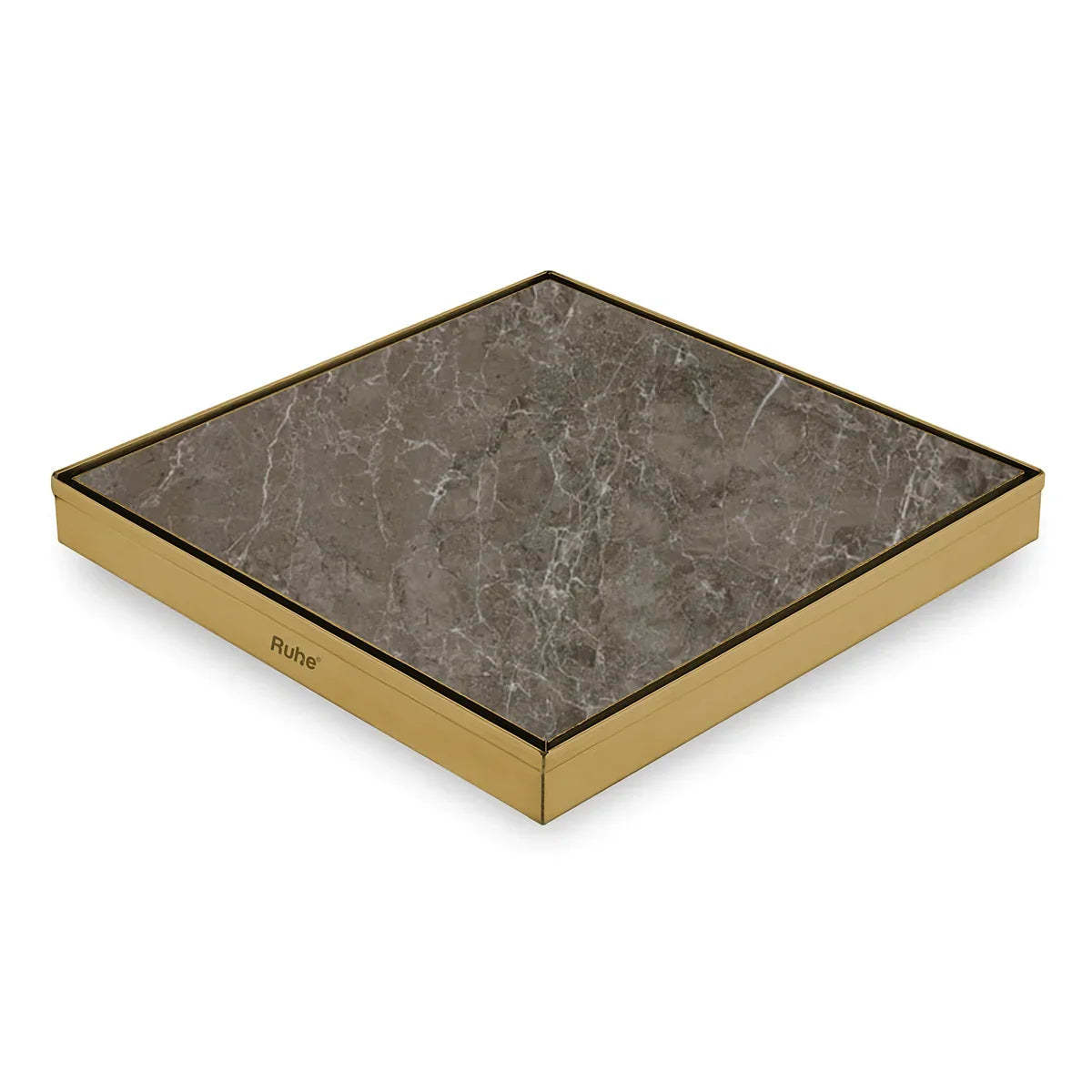 Marble-Insert Shower Drain Channel (12 x 12 Inches)