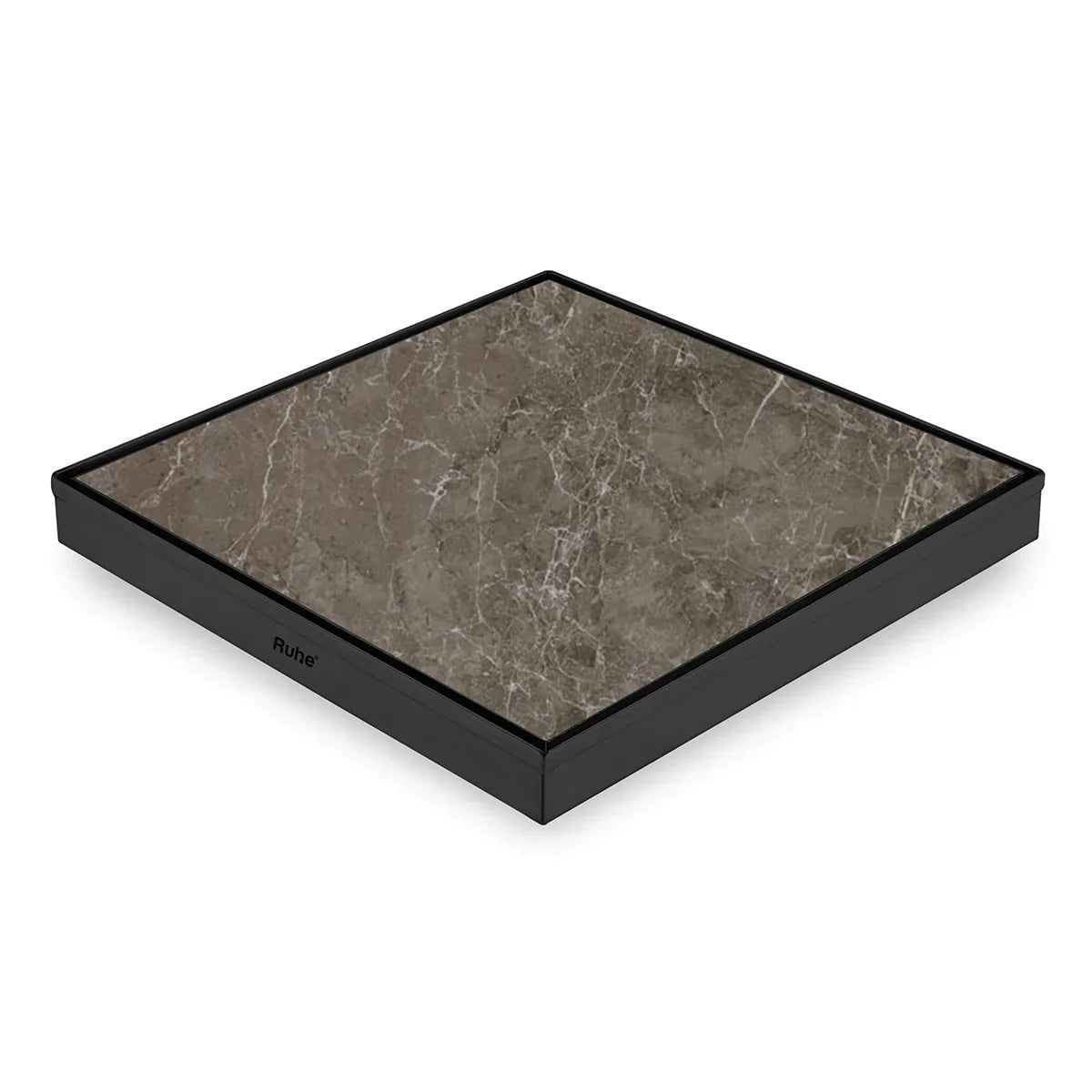 Marble-Insert Shower Drain Channel (12 x 12 Inches)
