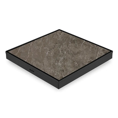 Marble-Insert Shower Drain Channel (12 x 12 Inches)