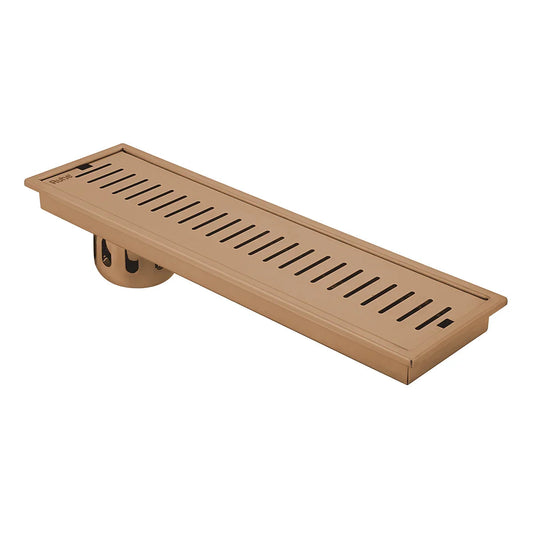 Vertical Shower Drain Channel (48 x 5 Inches) Antique Copper PVD Coated - by Ruhe