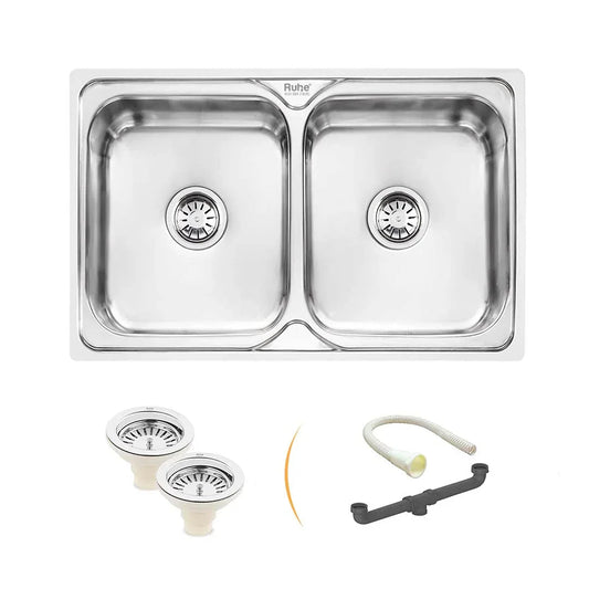 Double Bowl Kitchen Sink (32 x 20 x 8 Inches)