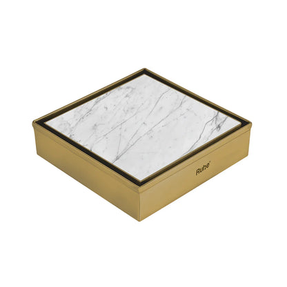 Tile-Insert Shower Drain Channel (4 x 4 Inches)