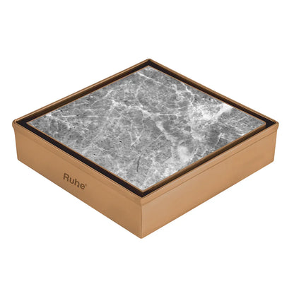 Tile-Insert Shower Drain Channel (4 x 4 Inches)