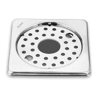 Plain Neon with Collar Square Floor Drain (5 x 5 inches) with Lock and Hole