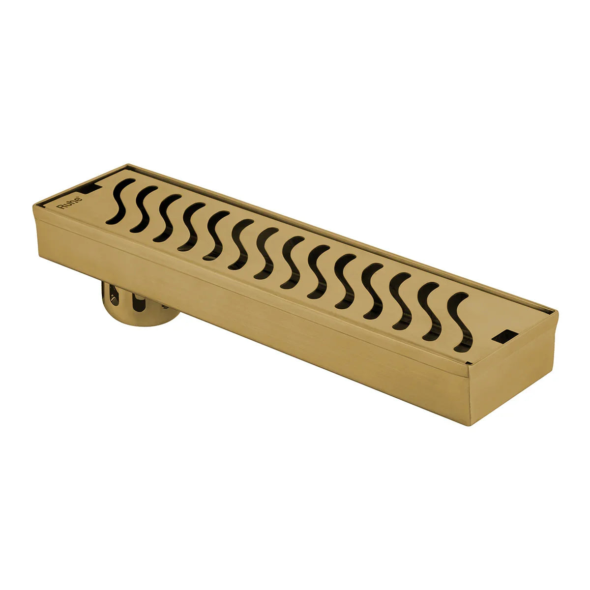 Wave Shower Drain Channel (18 x 3 Inches) YELLOW GOLD