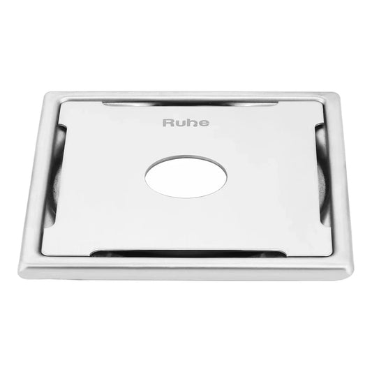 Diamond Square 304-Grade Floor Drain with Hole (6 x 6 Inches) - by Ruhe