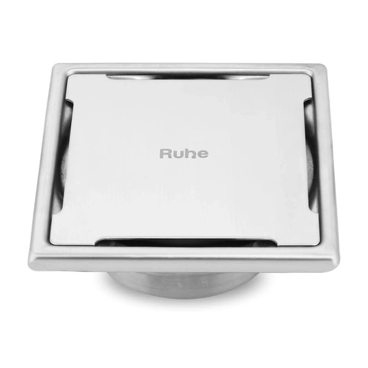 Diamond Floor Drain with Collar Square (5 x 5 Inches) with Cockroach Trap (304 Grade)