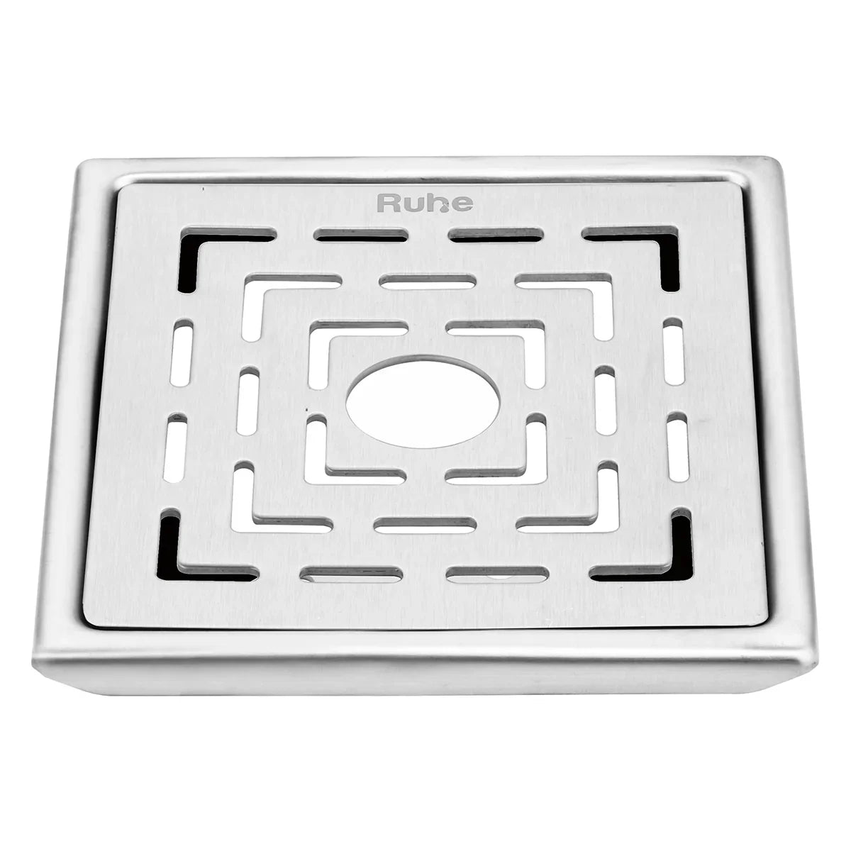 Sapphire Square 304-Grade Floor Drain with Hole (6 x 6 Inches) - by Ruhe