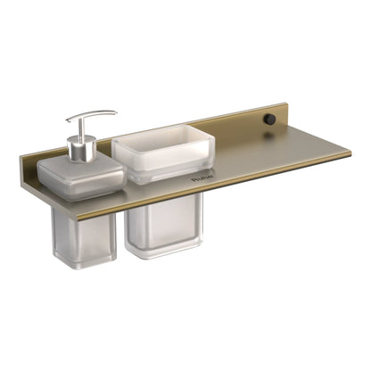 Ember Shelf with Tumbler Holder & Soap Dispenser (Olive Grove)