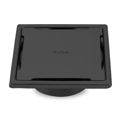 Diamond Square 304-Grade Floor Drain in Black PVD Coating (5 x 5 Inches)