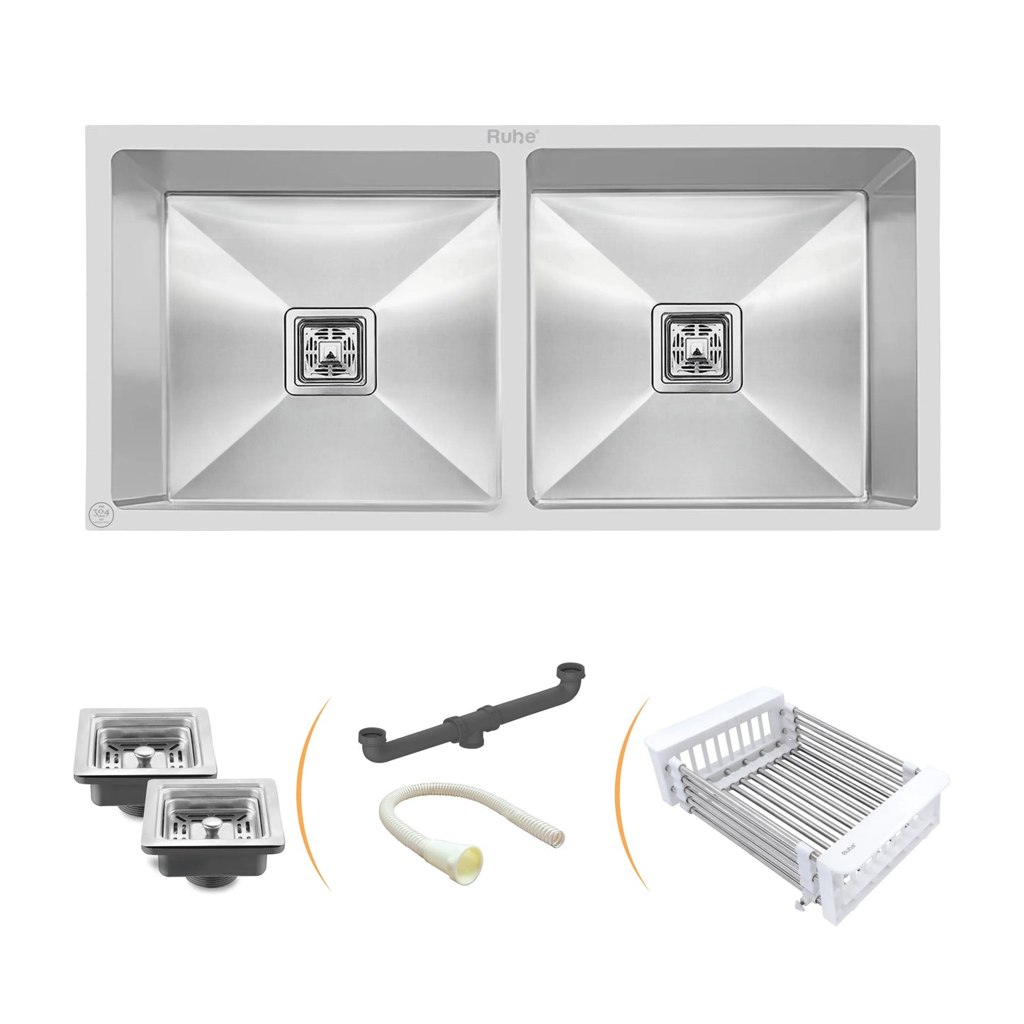 Handmade Double Bowl Kitchen Sink (42 x 20 x 10 Inches)