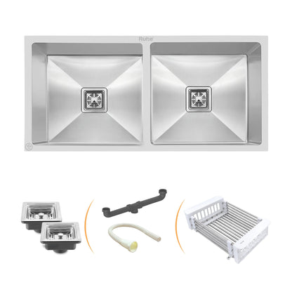 Handmade Double Bowl Kitchen Sink (42 x 20 x 10 Inches)