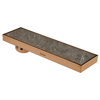 Marble-Insert Shower Drain Channel 5 inches