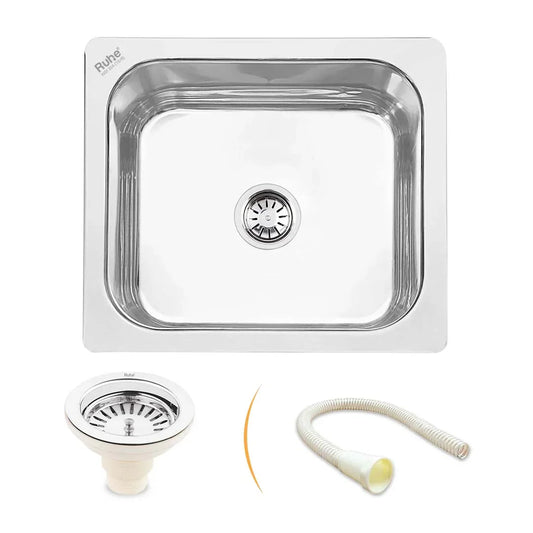 Single Bowl Kitchen Sink (21 x 18 x 8 Inches)