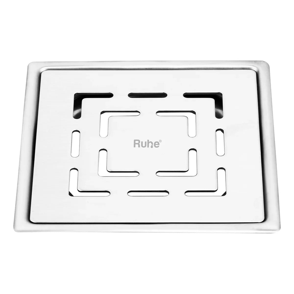 Sapphire Square Flat Cut 304-Grade Floor Drain (5 x 5 Inches)