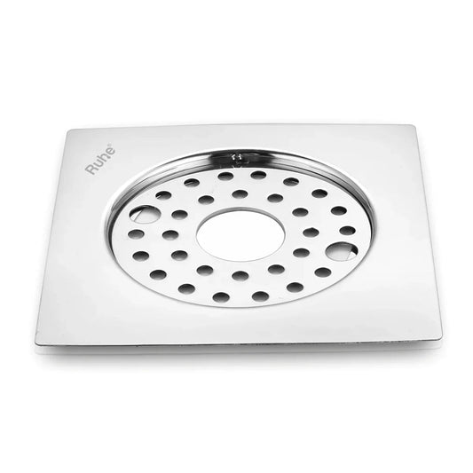 Plain Neon Square Flat Cut Floor Drain (6 x 6 inches) with Lock and Hole