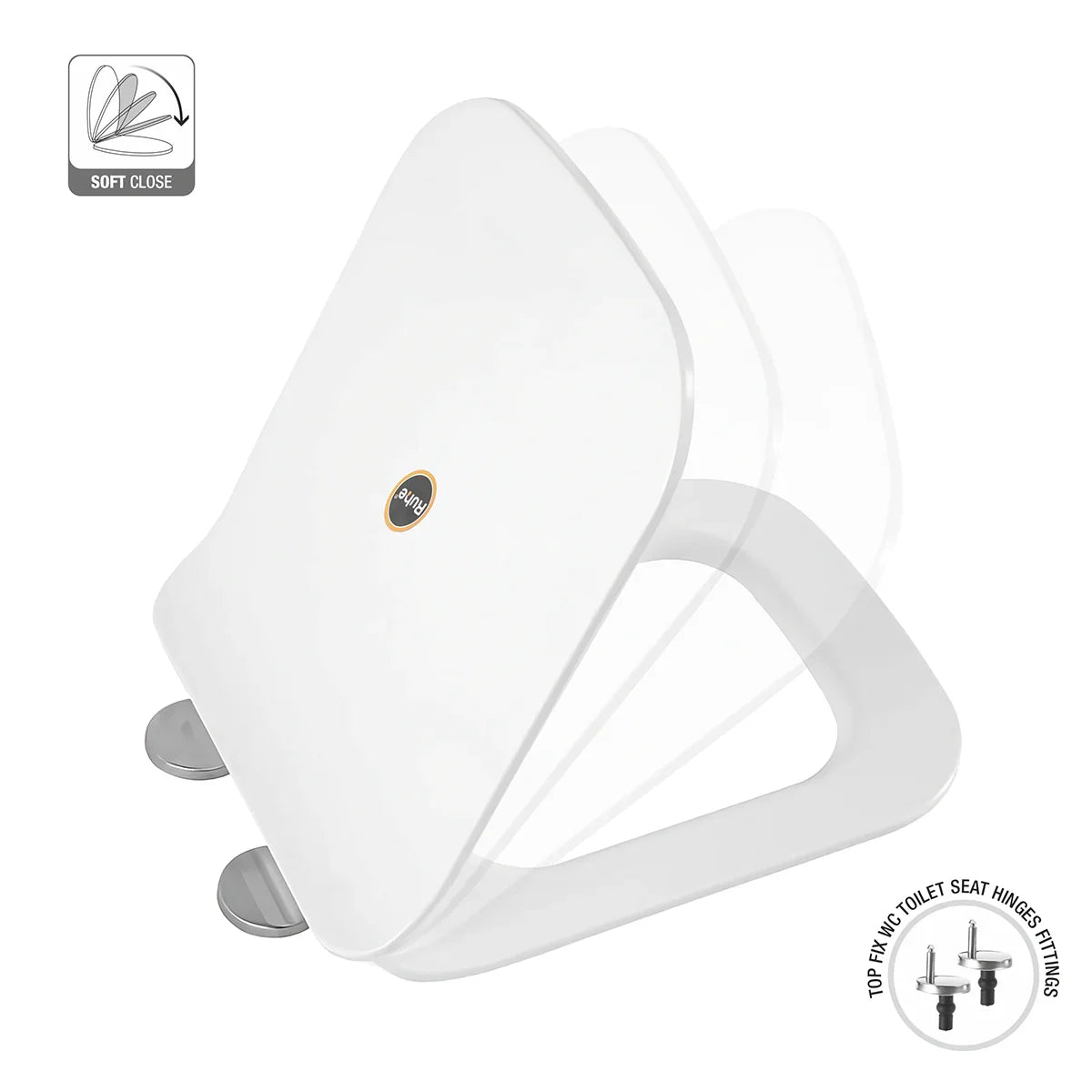 UF Square Toilet Seat Cover (Soft Close) - by Ruhe