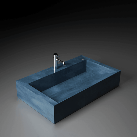 Aether Table Top Wash Basin Steel Blue