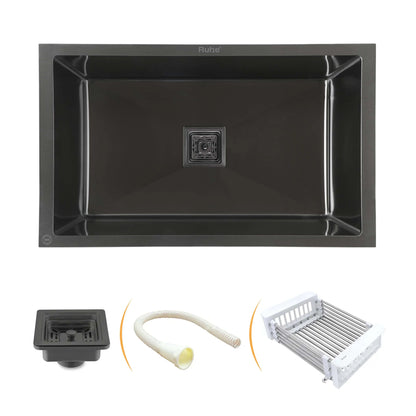Handmade Single Bowl Kitchen Sink Black (32 x 20 x 10 Inches)