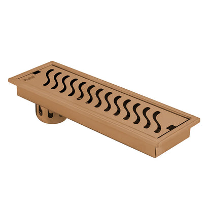 Wave Shower Drain Channel (4 Inches)