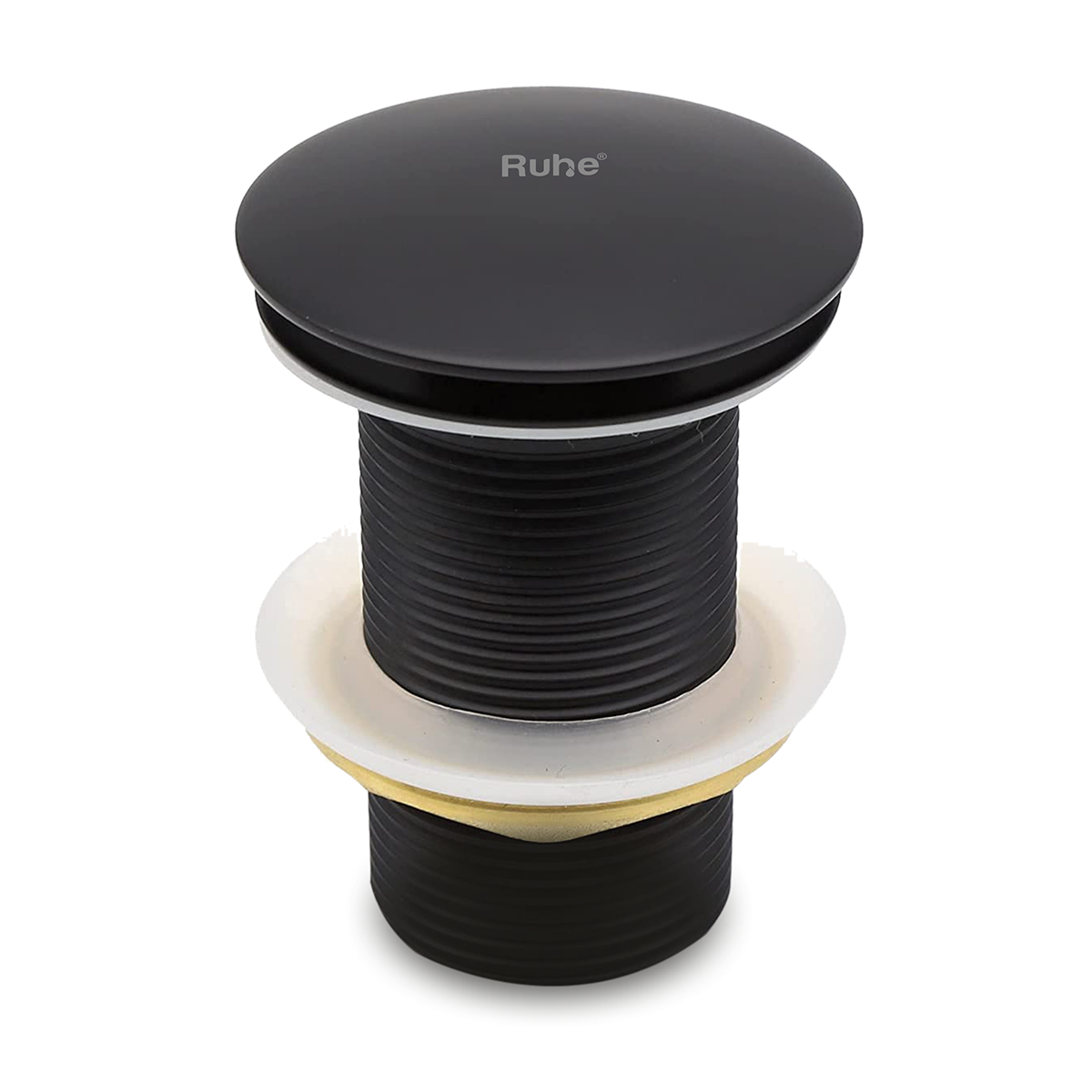 Pop-up Waste Coupling in Matte Black PVD Coating (3 Inches)