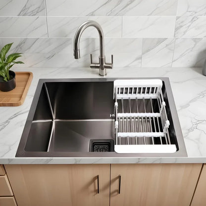 Handmade Single Bowl Kitchen Sink (24 x 18 x 10 Inches)