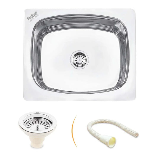 Oval Single Bowl Kitchen Sink (22 x 18 x 8 Inches)