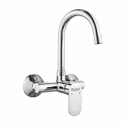 Demure Single Lever Wall-mount Kitchen Sink Mixer Tap with Medium Swivel Spout (15") - by Ruhe