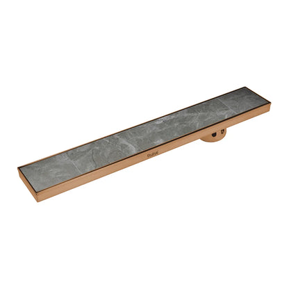 Marble-Insert Shower Drain Channel (4 Inches)
