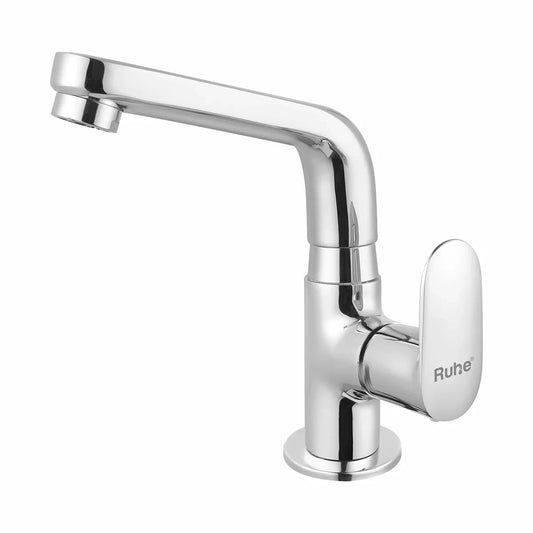Demure Deck Mount Wash Basin Tap with Small Swivel Spout (7") - by Ruhe