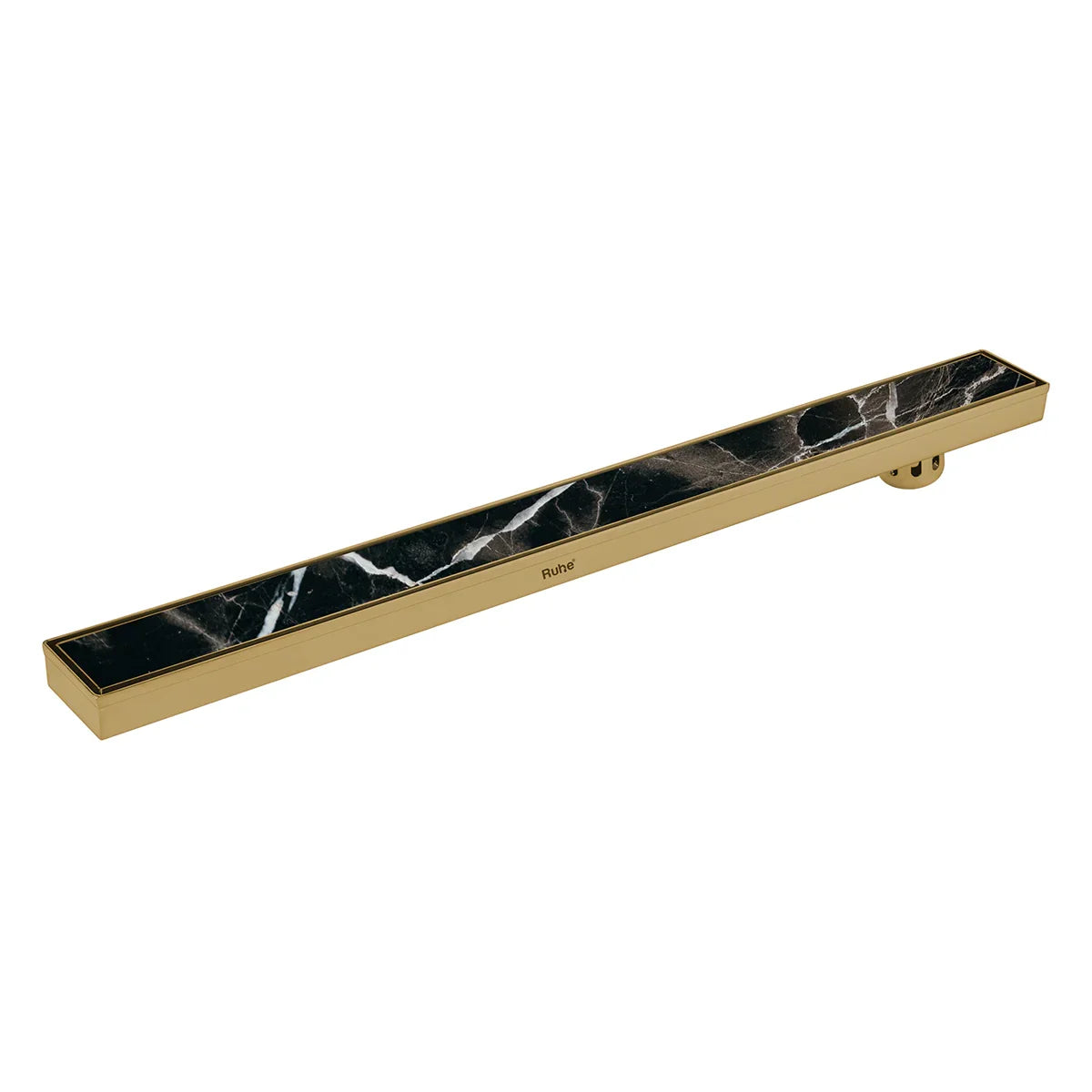 Marble-Insert Shower Drain Channel Yellow Gold (3 Inches)