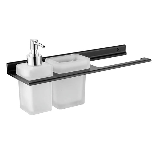 Ember Towel Ring with Tumbler Holder & Soap Dispenser (Space Aluminium)