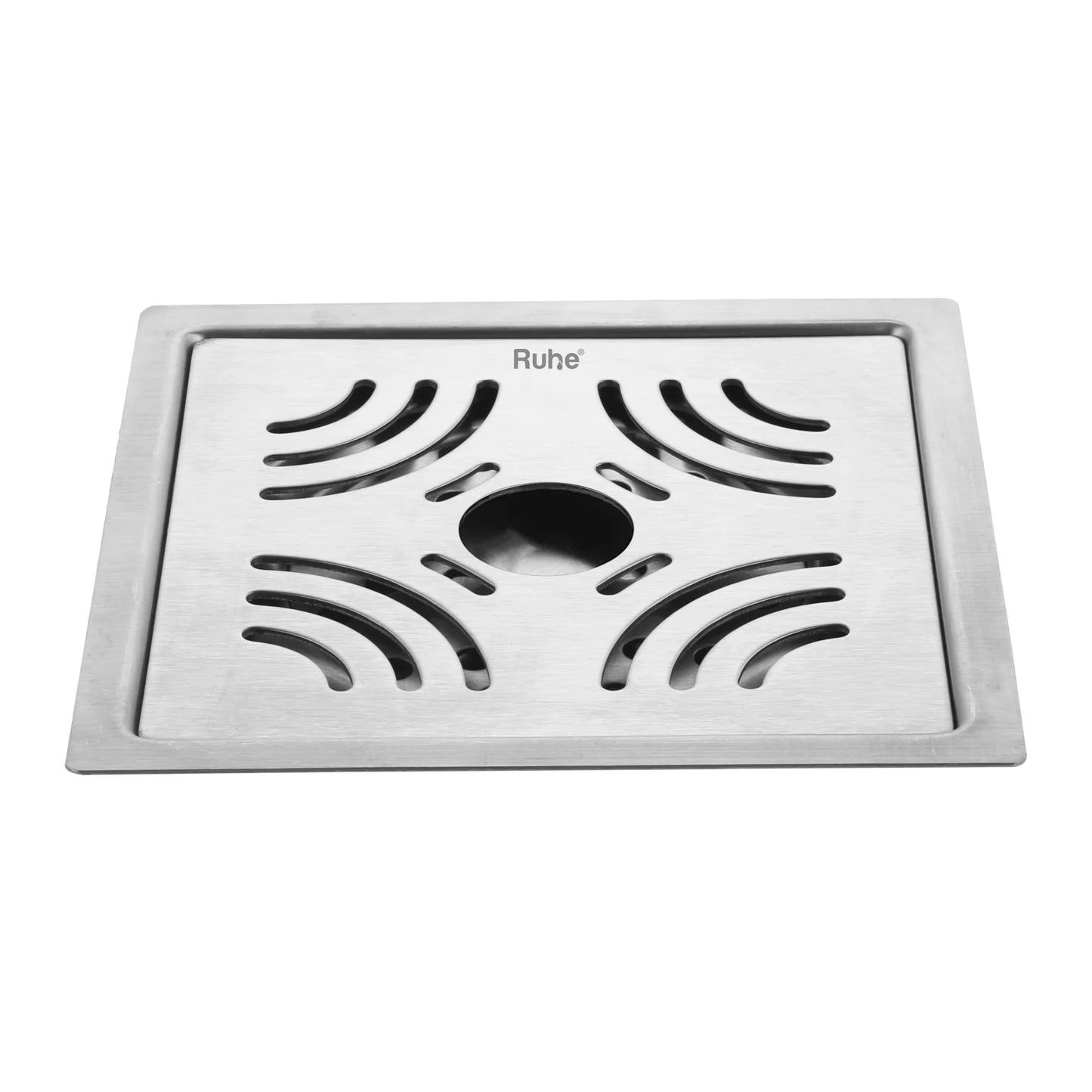 Venus Square Premium Flat Cut Floor Drain (6 x 6 Inches) with Hole