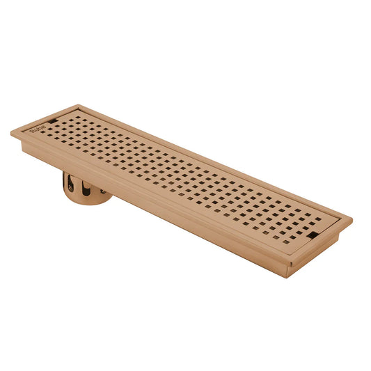 Palo Shower Drain Channel (40 x 5 Inches) Antique Copper PVD Coated - by Ruhe