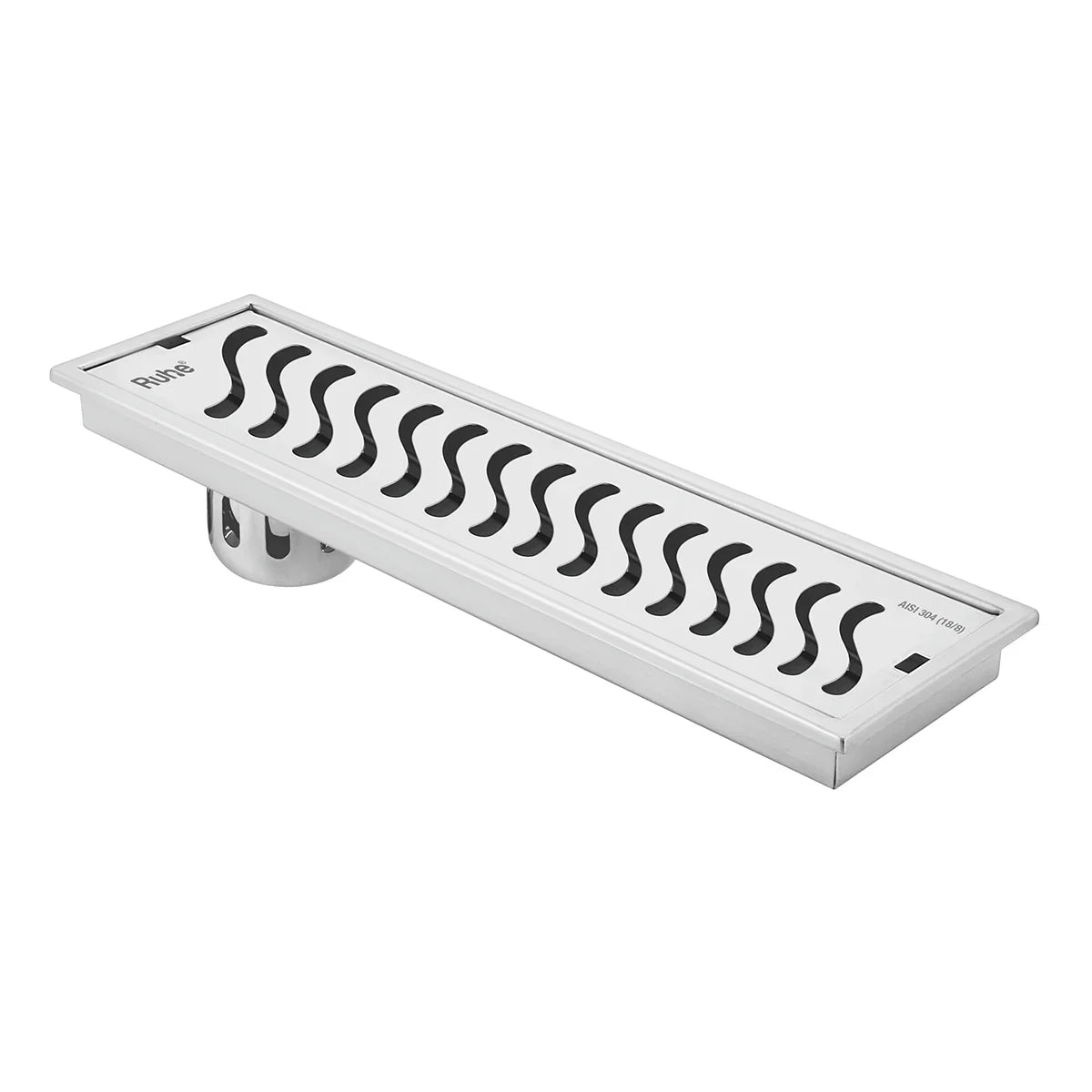 Wave Shower Drain Channel (4 Inches)