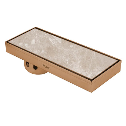 Marble-Insert Shower Drain Channel 5 inches