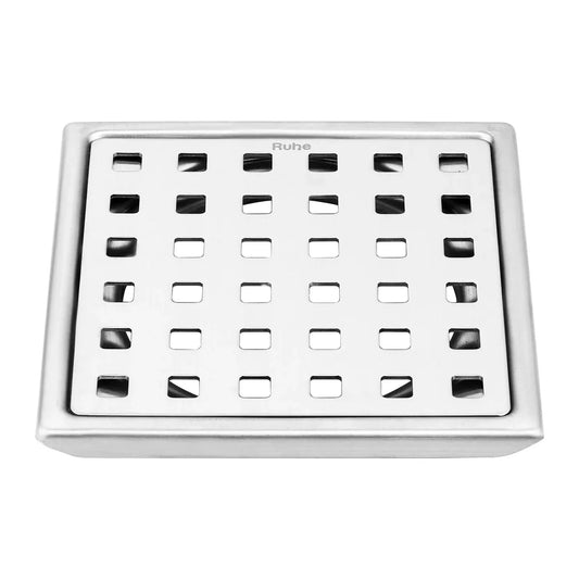 Pearl Square 304-Grade Floor Drain (6 x 6 Inches) - by Ruhe