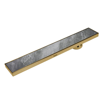 Marble-Insert Shower Drain Channel Coloured (4 Inches)