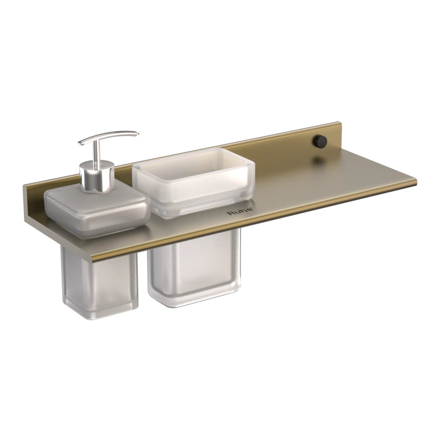 Ember Shelf with Tumbler Holder & Soap Dispenser