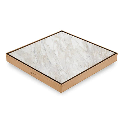 Tile-Insert Shower Drain Channel (12 x 12 Inches)