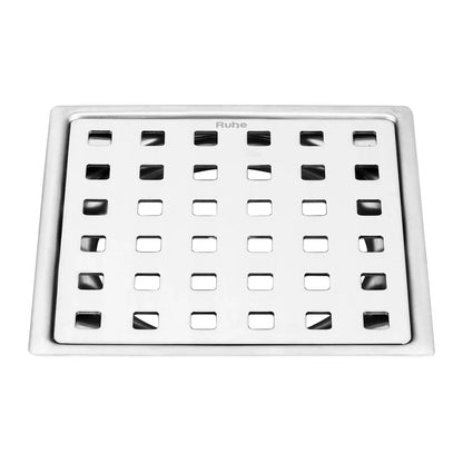 Pearl Square Flat Cut 304-Grade Floor Drain (5 x 5 Inches)